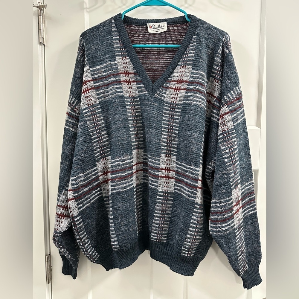 1980s Vintage Wool Blend Sweater Mens Large